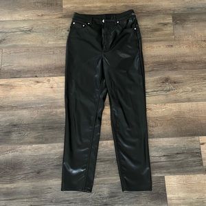 H&M Faux-Leather Trousers (Size 8)
